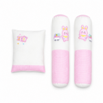 Baby Cot Sheet With Pillows – Little Bunny Theme - Image 3