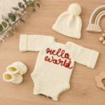 HELLO WORLD Hand Knitted Set – Pre Order Item
