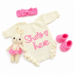 SHE'S HERE Hand Knitted Set - Pre Order Item - Image 4