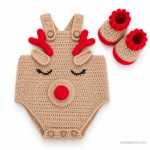 Baby Reindeer Hand Knitted Set – Pre Order Basis