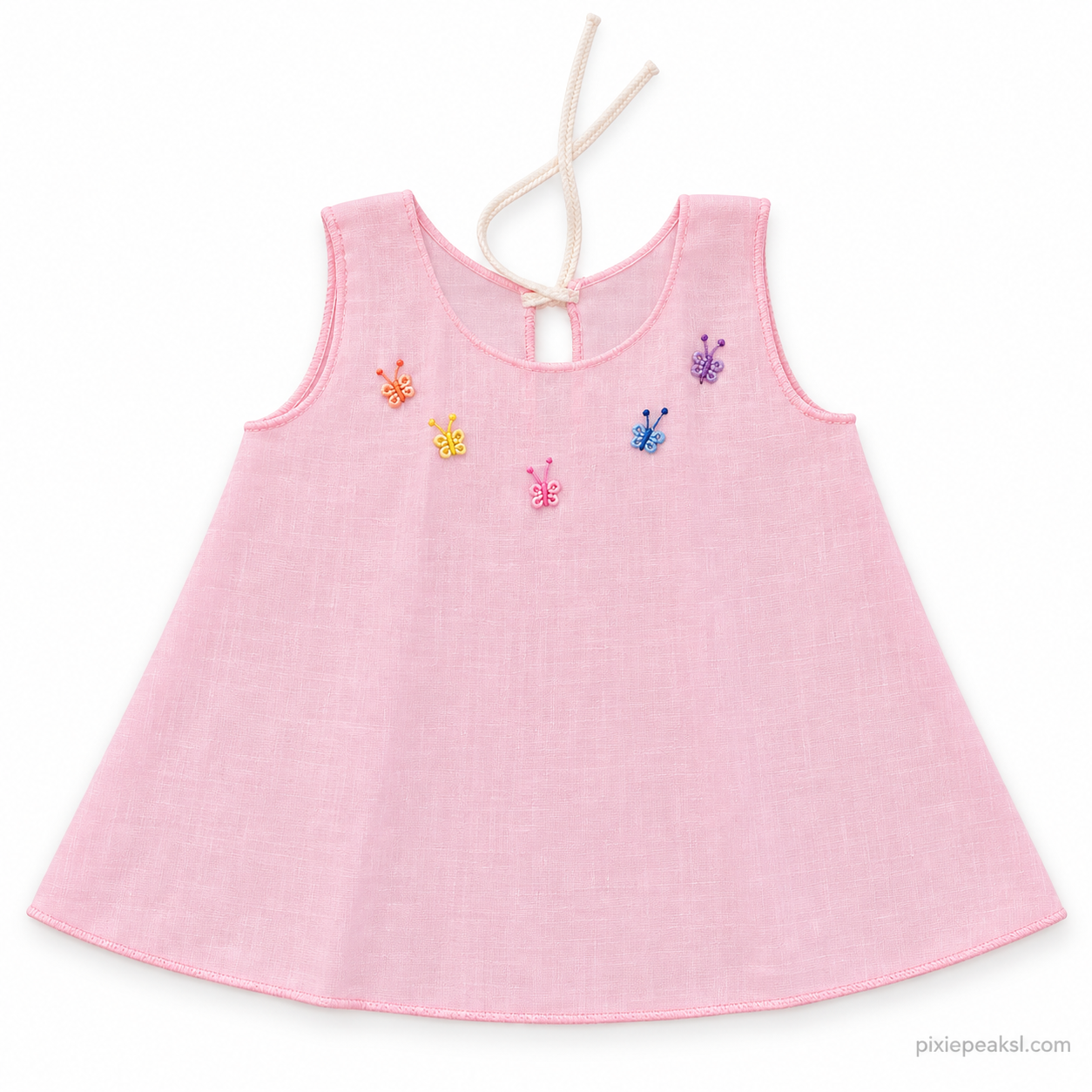 IMG_6469 New Born Baby Shirt Pink – Butterflies - Image 1